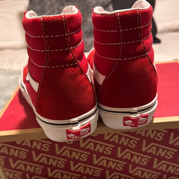 Vans Red Canvas High-Tops - Picture 3 of 8
